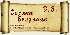 Dejana Brezovac vizit kartica